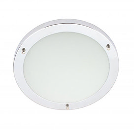 Revive Chrome 18W Large LED Flush Ceiling Light Large Image