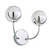 Revive Chrome 2-Light LED Bathroom Wall Light with Crackle Effect Diffuser  Profile Large Image
