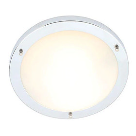 Revive Chrome 2 x E27 Large Flush Ceiling Light Large Image