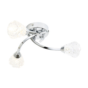 Revive Chrome 3-Light Bathroom Ceiling Light Large Image