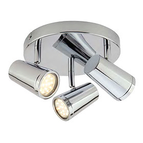 Revive Chrome 3-Light Bathroom Ceiling Spotlight Large Image