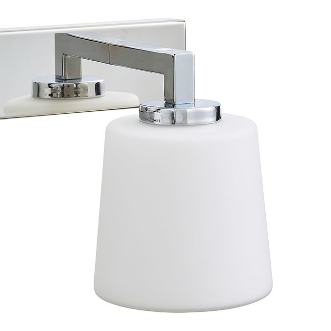 Revive Chrome 3-Light Bathroom Wall Light with Opal Glass Shades  Feature Large Image