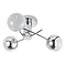 Revive Chrome 3-Light LED Bathroom Ceiling Light with Crackle Effect Diffusers Profile Large Image