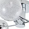Revive Chrome 3-Light LED Bathroom Ceiling Light with Crackle Effect Diffusers  Feature Large Image