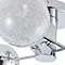 Revive Chrome 3-Light LED Bathroom Ceiling Light with Crackle Effect Diffusers Feature Large Image