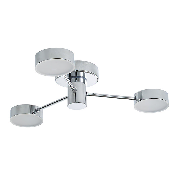 Revive Chrome 3-Light LED Bathroom Ceiling Light  Profile Large Image