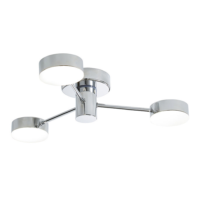 Revive Chrome 3-Light LED Bathroom Ceiling Light Large Image