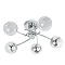 Revive Chrome 5-Light LED Bathroom Ceiling Light with Crackle Effect Diffusers  Profile Large Image