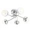 Revive Chrome 5-Light LED Bathroom Ceiling Light with Crackle Effect Diffusers Large Image