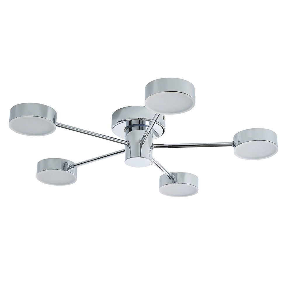 Revive Chrome 5 Light Led Bathroom Ceiling Light I Victorian Plumbing