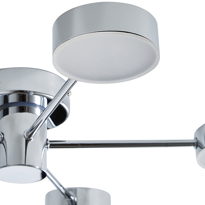 Revive Chrome 5-Light LED Bathroom Ceiling Light  Feature Large Image