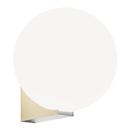 Revive Chrome Bathroom Wall Light with Globe Shade Medium Image