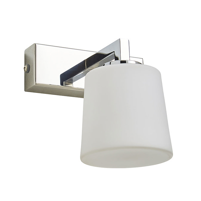 Revive Chrome Bathroom Wall Light with Opal Glass Shade  Profile Large Image