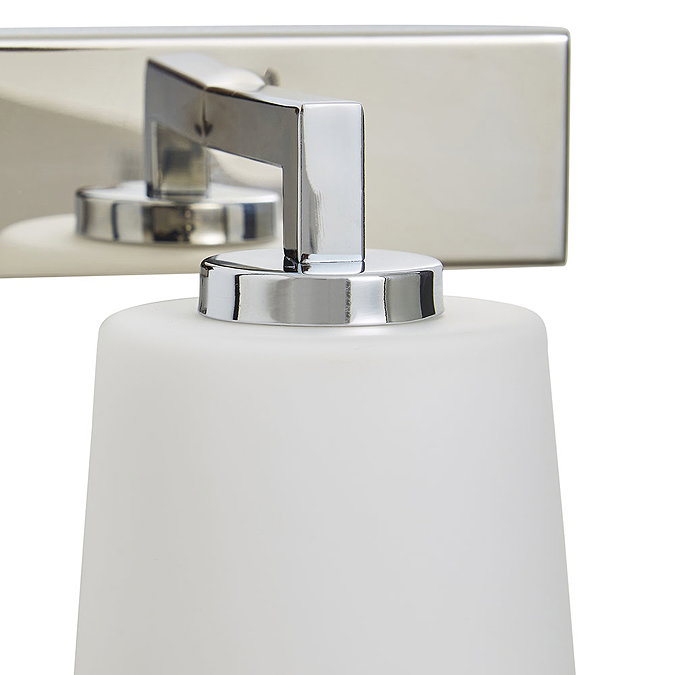 Revive Chrome Bathroom Wall Light with Opal Glass Shade  Feature Large Image