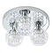 Revive Chrome/Clear Glass 3-Light Flush Ceiling Light Profile Large Image