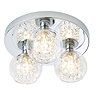 Revive Chrome/Clear Glass 3-Light Flush Ceiling Light Large Image