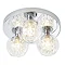 Revive Chrome/Clear Glass 3-Light Flush Ceiling Light Large Image