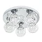 Revive Chrome/Clear Glass 5-Light Flush Ceiling Light Profile Large Image