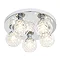 Revive Chrome/Clear Glass 5-Light Flush Ceiling Light Large Image