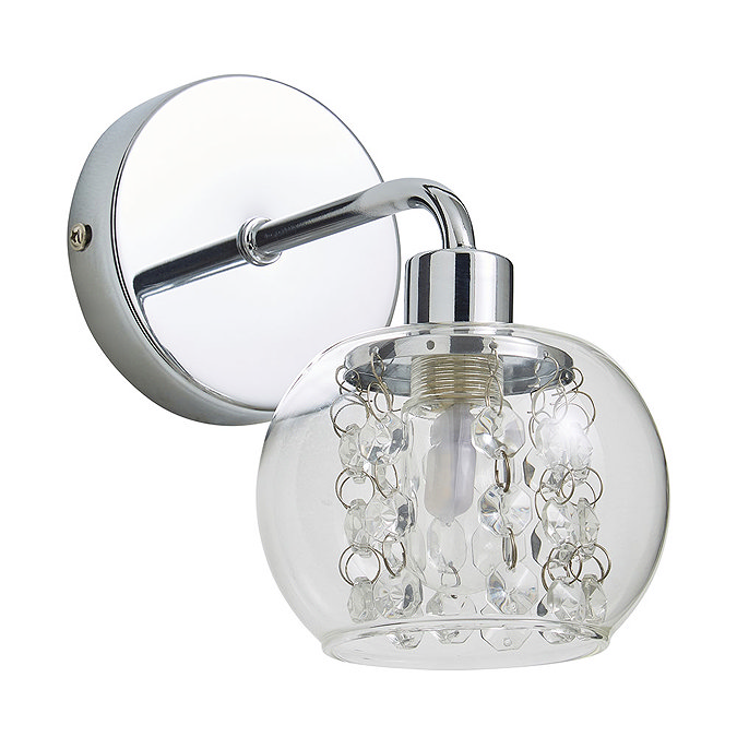 Revive Chrome/Clear Glass Bathroom Wall Light  Profile Large Image