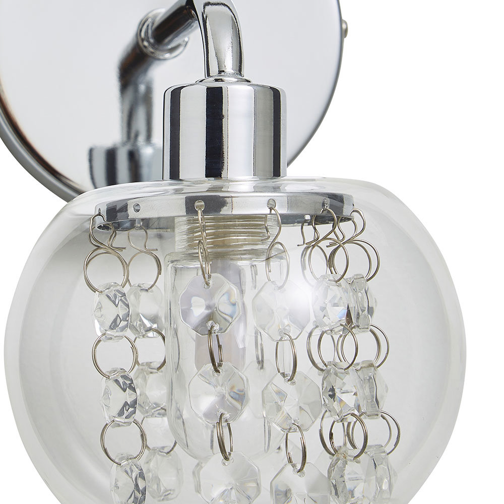 Revive Chrome Clear Glass Bathroom Wall Light I Victorian Plumbing