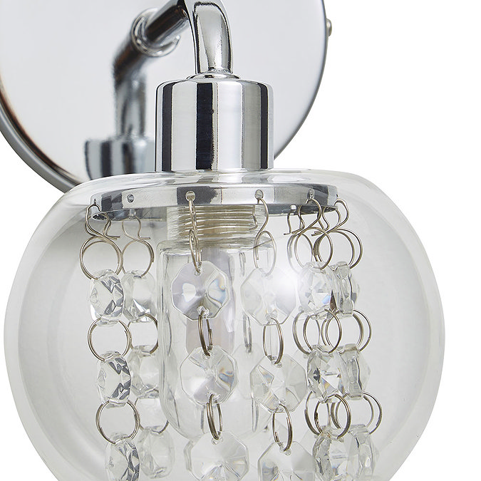 Revive Chrome/Clear Glass Bathroom Wall Light  Feature Large Image