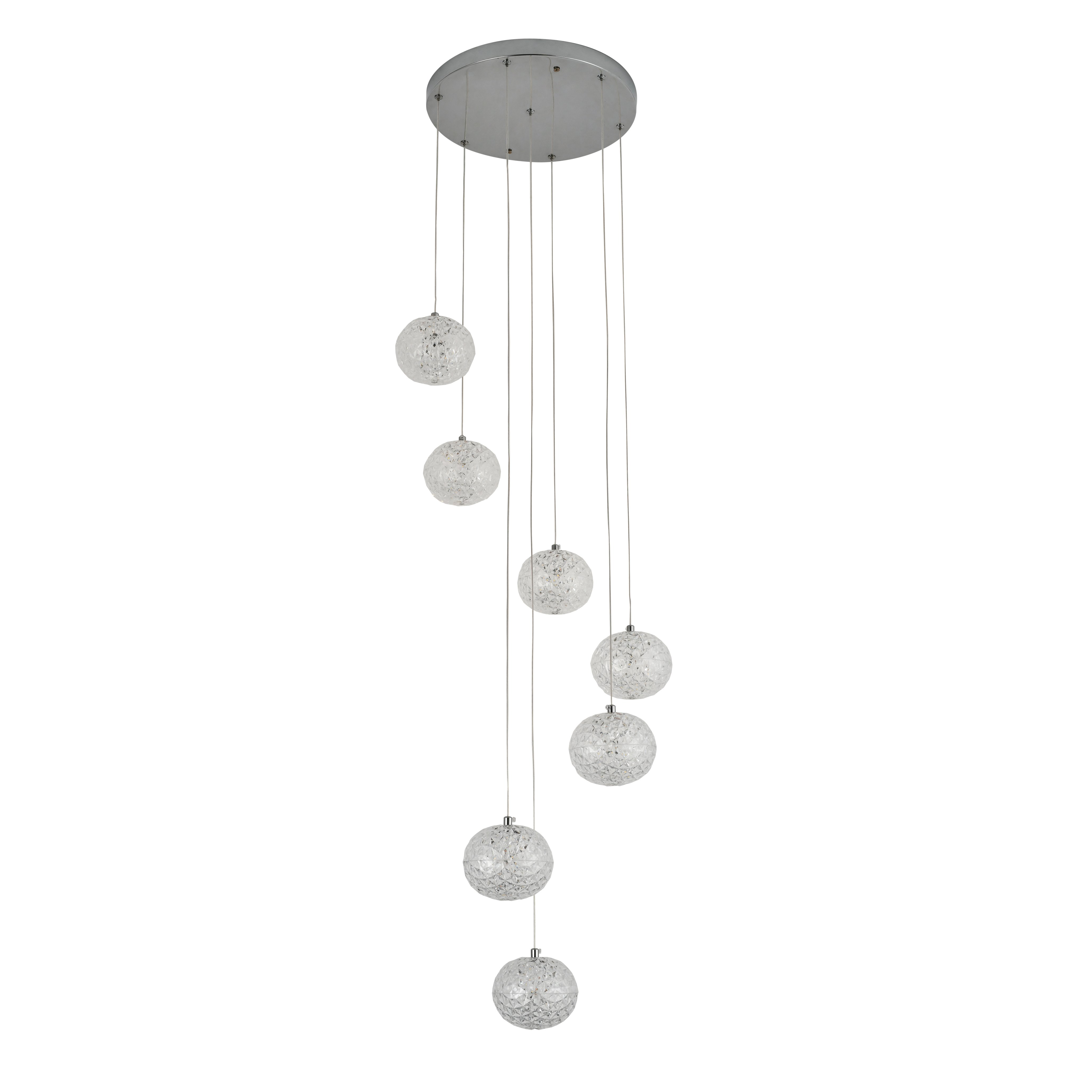 Revive Chrome And Clear Glass Pendant Light