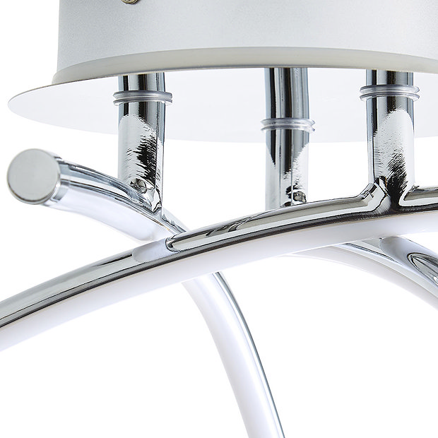 Revive Chrome Crossover LED Bathroom Ceiling Light  Feature Large Image