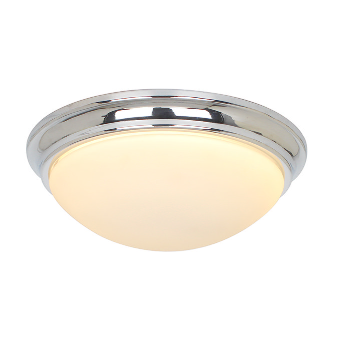 Revive Chrome LED Flush Light with Frosted Glass Shade