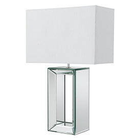 Revive Mirror Table Lamp with Rectangular Shade Medium Image