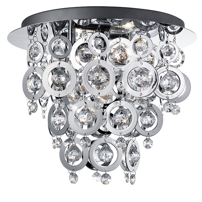 Revive 35cm Chrome Rings Ceiling Light Fitting Large Image