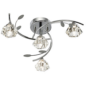 Revive Chrome 4 Light Semi-Flush Light Fitting Large Image