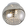 Revive Chrome/Smoked Glass 2-Light Cloche Ceiling Light Large Image