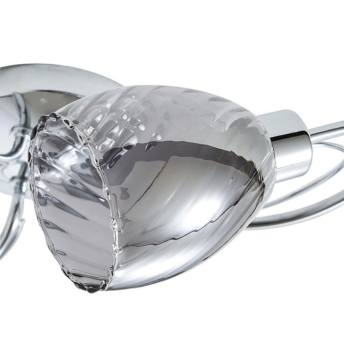 Revive Chrome/Smoked Glass 3-Light Ceiling Light Feature Large Image