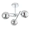 Revive Chrome/Smoked Glass 3-Light Cross Arm Ceiling Light Profile Large Image