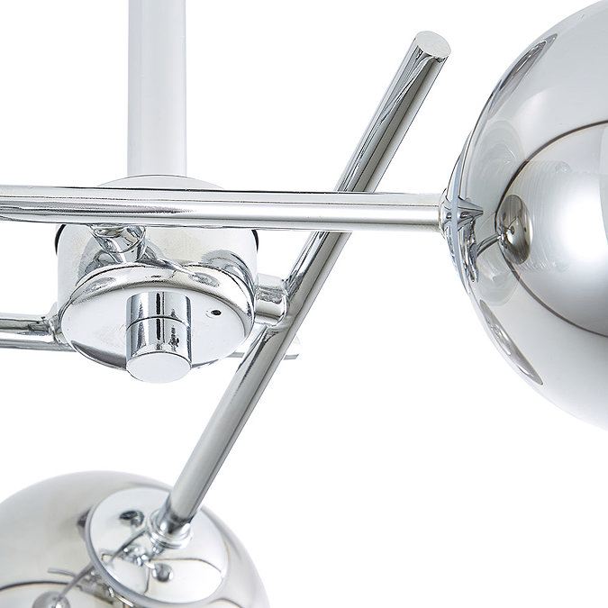 Revive Chrome/Smoked Glass 3-Light Cross Arm Ceiling Light Feature Large Image