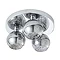 Revive Chrome/Smoked Glass 3-Light Flush Ceiling Light  Profile Large Image