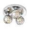 Revive Chrome/Smoked Glass 3-Light Flush Ceiling Light Large Image