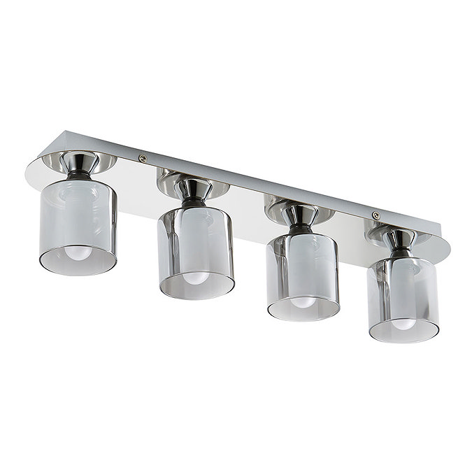 Revive Chrome/Smoked Glass 4-Light Bar Ceiling Light  Profile Large Image