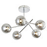 Revive Chrome/Smoked Glass 5-Light Cross Arm Ceiling Light Large Image