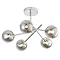 Revive Chrome/Smoked Glass 5-Light Cross Arm Ceiling Light Large Image