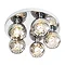 Revive Chrome/Smoked Glass 5-Light Flush Ceiling Light Large Image