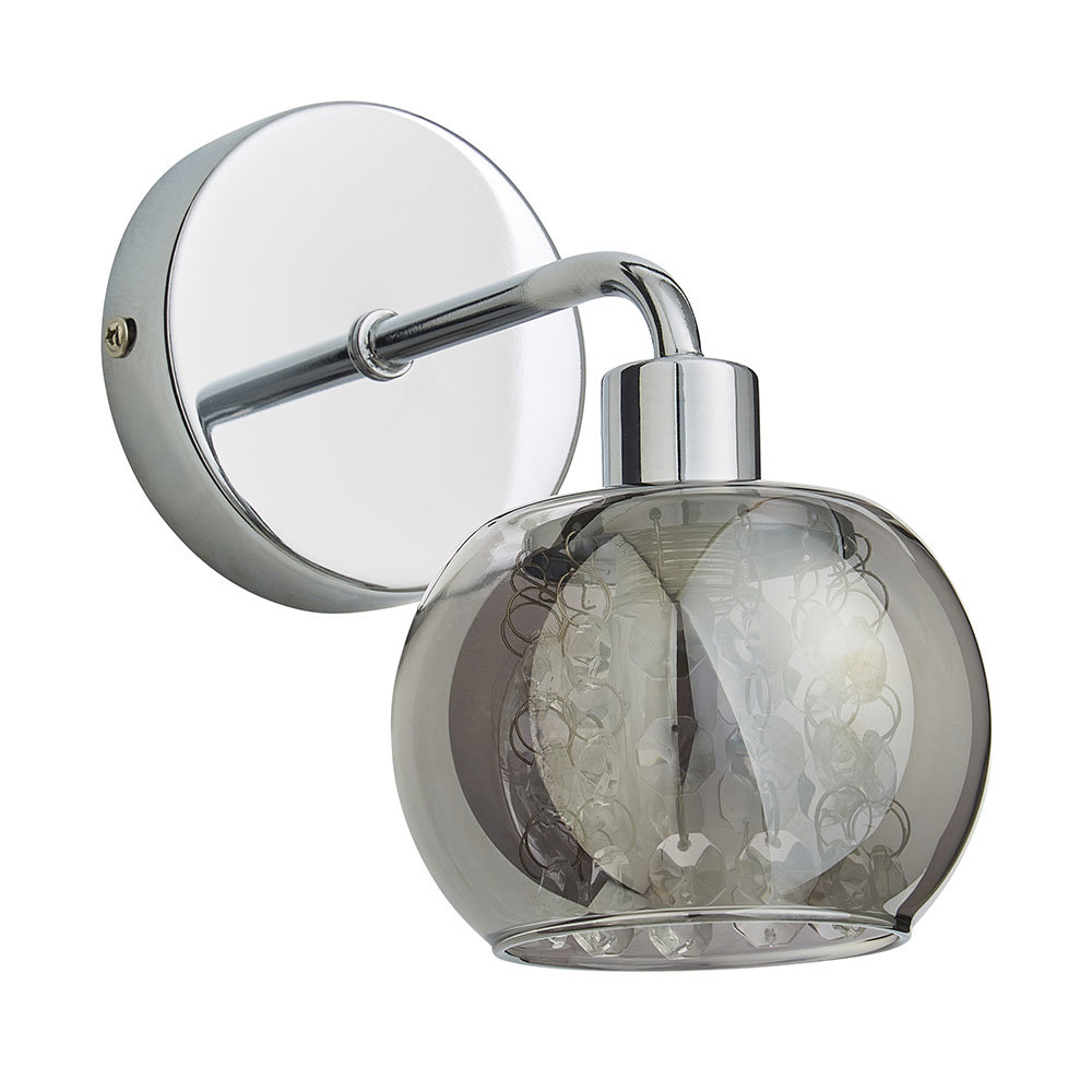 Revive Chrome Smoked Glass Bathroom Wall Light I Victorian Plumbing