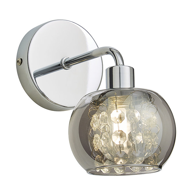 Revive Chrome/Smoked Glass Bathroom Wall Light Large Image