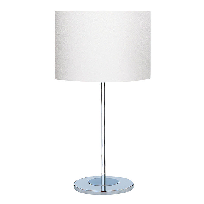 Revive Chrome Table Lamp with White Shade Large Image