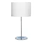 Revive Chrome Table Lamp with White Shade Large Image
