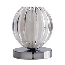 Revive Chrome & Frosted Glass Touch Globe Table Lamp Medium Image