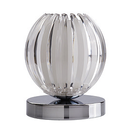 Revive Chrome & Frosted Glass Touch Globe Table Lamp Large Image