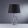 Revive Chrome Frame Table Lamp with Black Tapered Shade  Profile Large Image