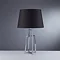 Revive Chrome Frame Table Lamp with Black Tapered Shade  Profile Large Image